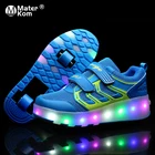 Детские светящиеся кроссовки со светодиодной подсветкой, размеры 28-43