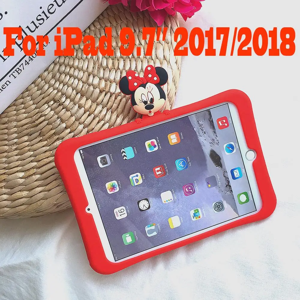 as photo Микки и Минни Маус кукла для iPad 9,7 Pro9.7/10,5 скрыть подставка силиконовый чехол Защитный Чехол Air 2/2/3/4 мини 7,9 Mini 5 корпус - Цвет: as photo