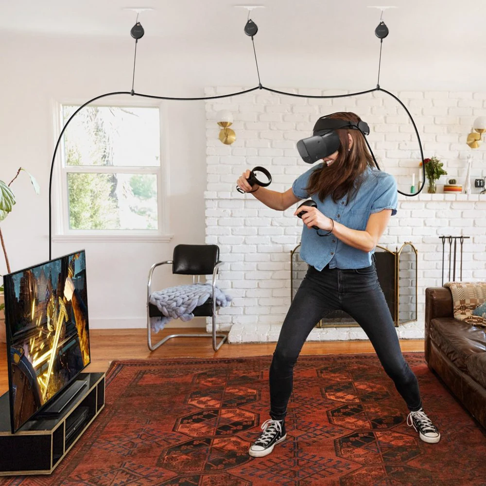 Бесшумная система шкива VR 3 шт. для HTC Vive/Vive Pro/Oculus riчёс/Sony PS/Windows VR/индекс клапана