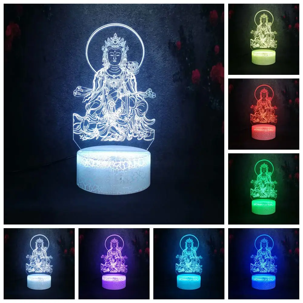 Новый дизайн креативный Богиня милости Будда модель DIY 3D стерео Ночной