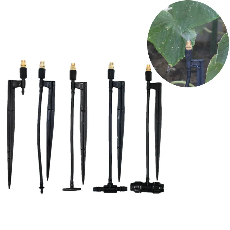

20PCS Brass Misting Sprinkler On 20cm Stake For Garden Watering Potted Plant Water Nozzle Drip Irrigation Fittings