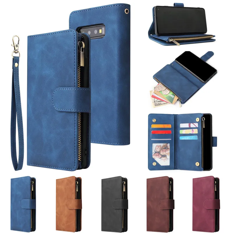 Кожаный чехол книжка для Samsung Galaxy S21 S20 S10 S10e S9 S8 Plus Note 20 10 9 Pro S10/Note20 Lite