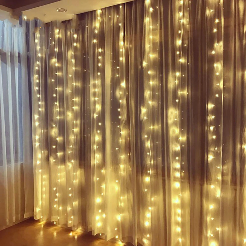 

Weihnachten 3*3 Led Vorhang Licht String Eu/us-stecker 220 v 110 v Neue Jahr Urlaub Dekoration flexible Fenster Beleuchtung Hoc