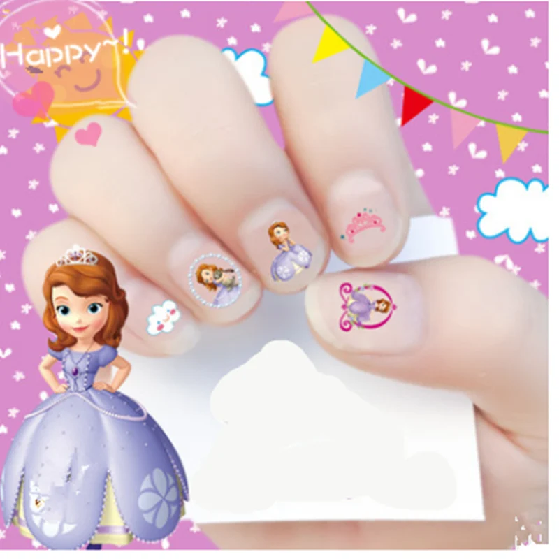 Disney Frozen Эльза Анна макияж принцесса длинные волосы ногтей Наклейка игрушка