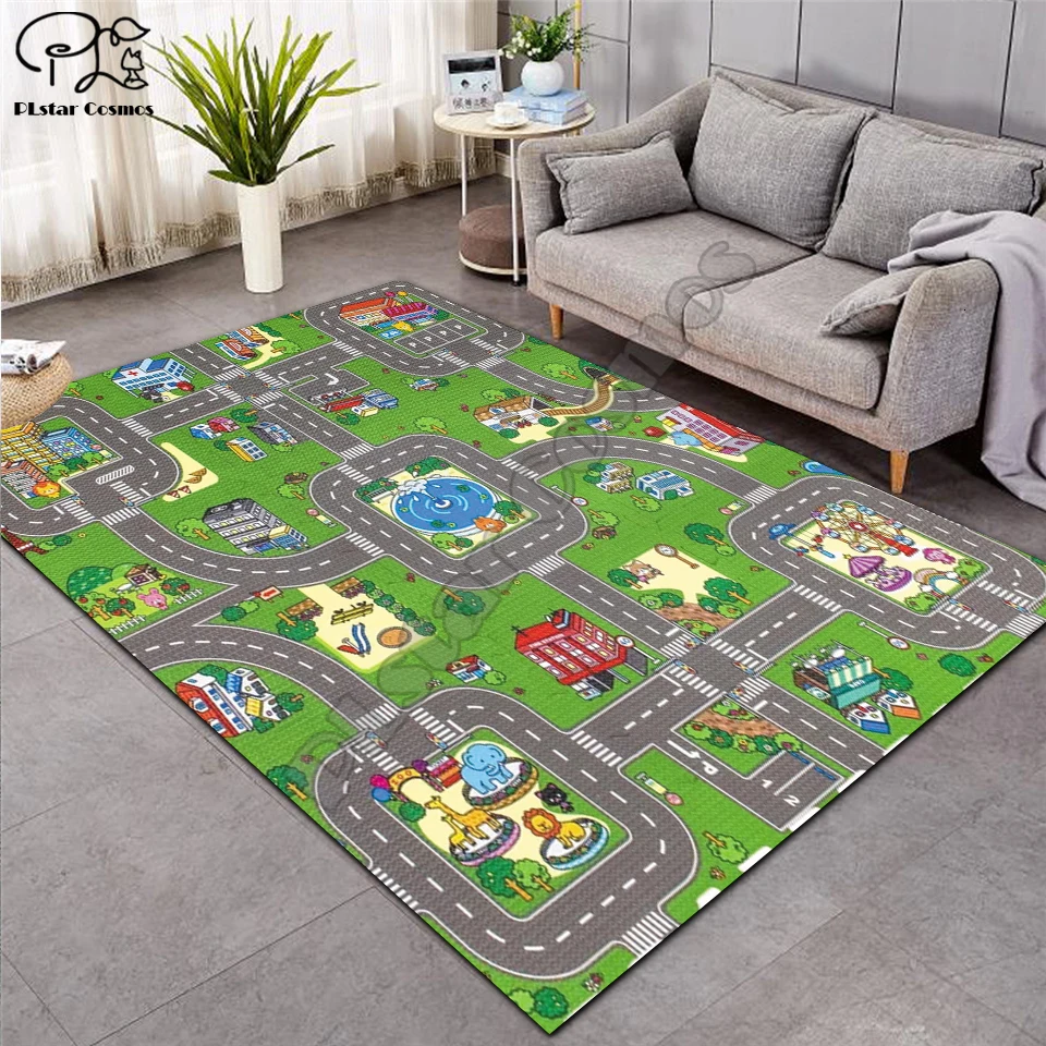 Fantasy fairy Cartoon Kids Play Mat Board Game Large Carpet for Living Room Planet Rugs Maze princess castle style-3 | Дом и сад