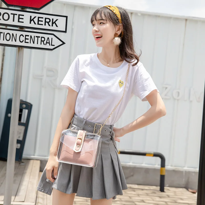 

Crossbody Bag for Women 2021 Mini Chain Shoulder Bag Small Transparent Messenger Bag Womens Handbags Fashion Jelly Bag Purse