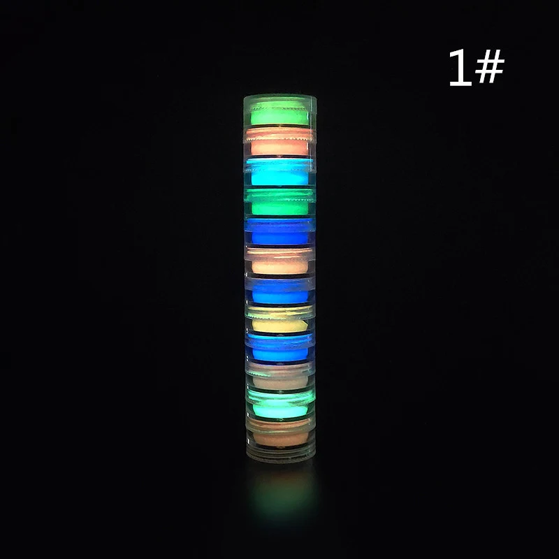 Hot sale 12-colors Fluorescent Nail Art Powder DIY Tools Set Including Gel Tweezers Brush FRE | Красота и здоровье