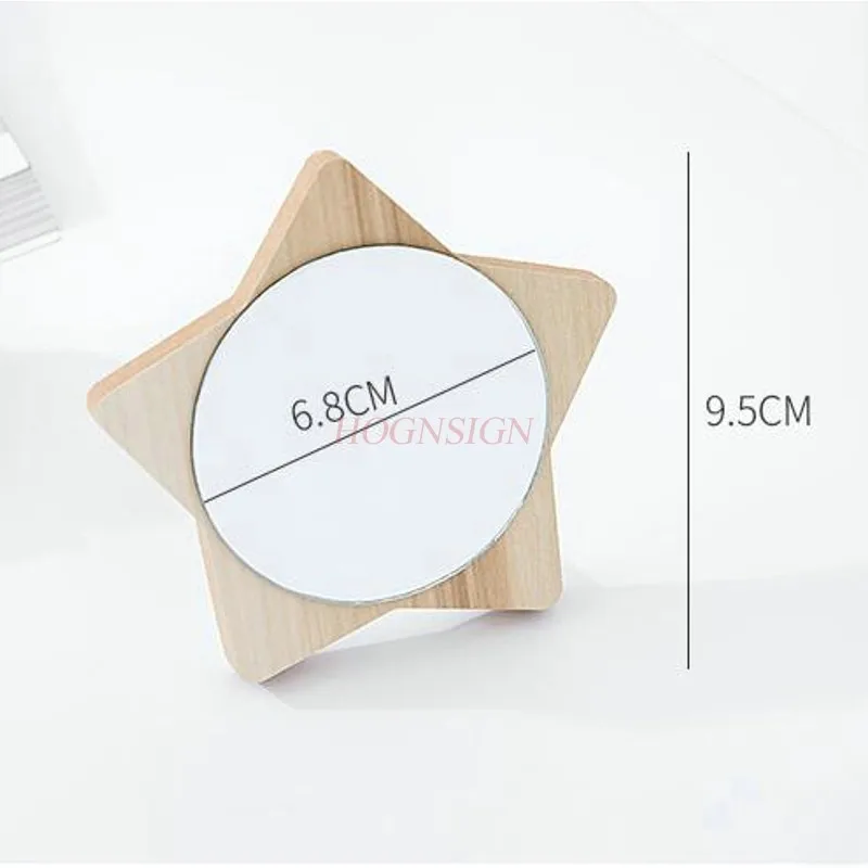 Маленькое зеркало настольное для макияжа милое туалетное портативное мини