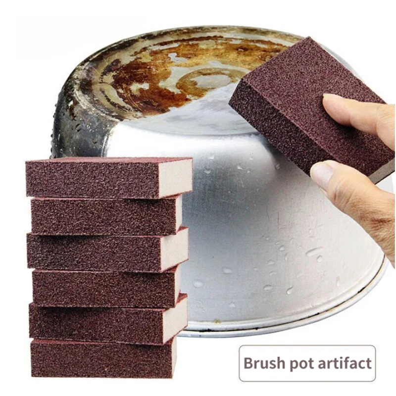 

10Pcs Magic Sponge Eraser Carborundum Removing Rust Cleaning Brush Descaling Clean Rub for Cooktop Pot Kitchen Sponge Household