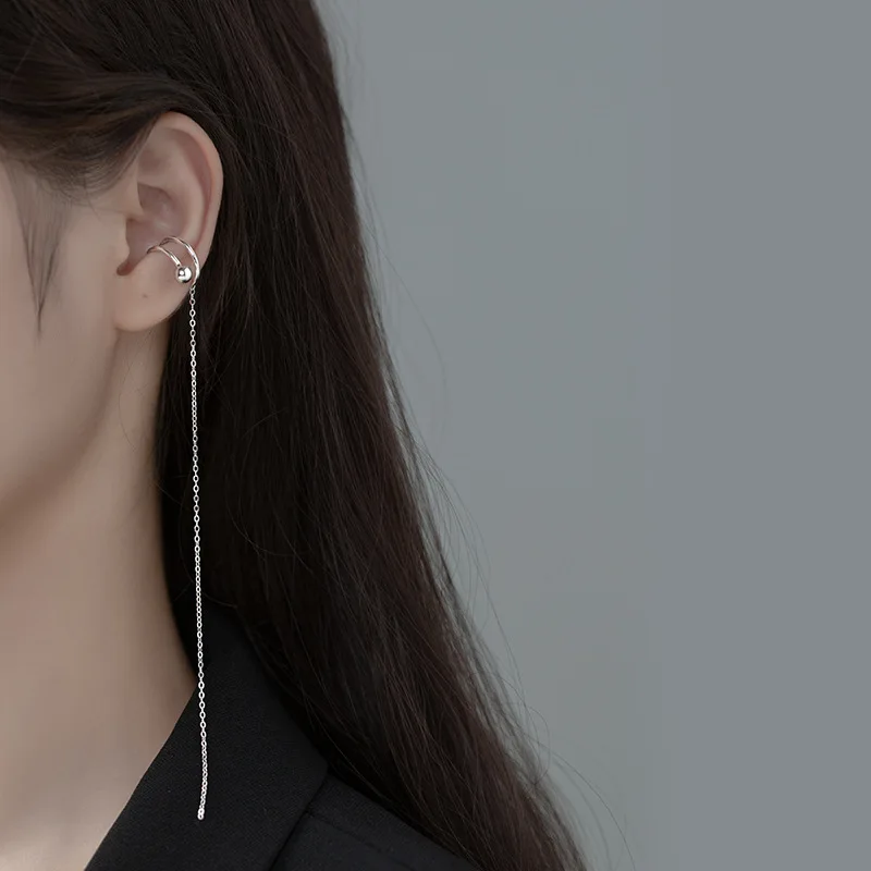 Серьги-клипсы женские из серебра 925 пробы 16 см 1 шт. DA2357