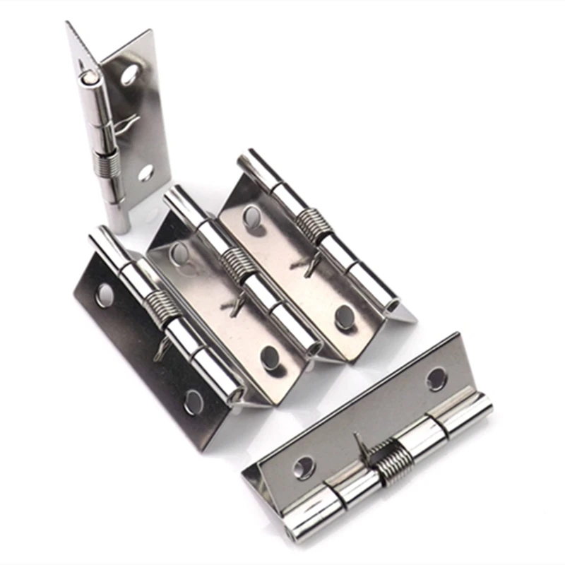 2pc Stainless spring steel Butt Hinge visagras abatible for cabinet wardrobe automatic door Furniture fittings hardware bisagras - купить по