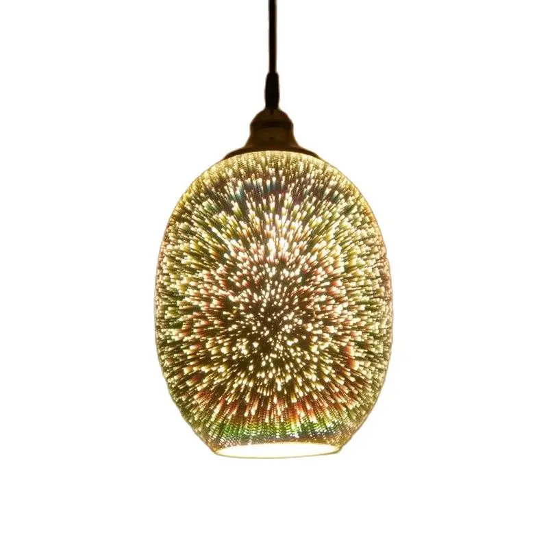 Светодиодные подвесные светильники стеклянные 3D Красочные новая простая