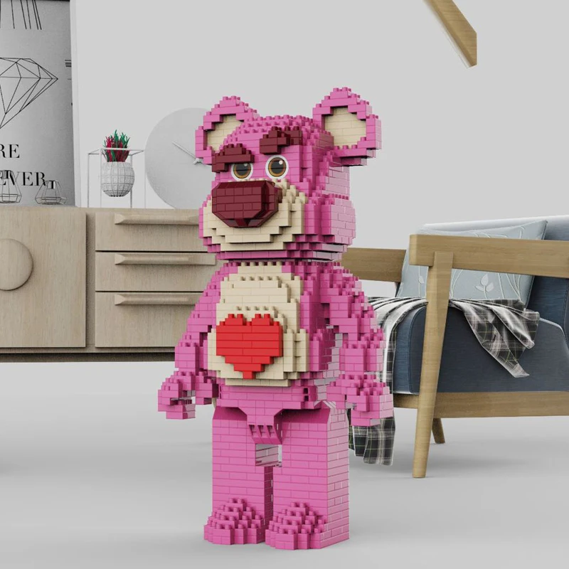 1195 шт. + конструктор История игрушек лосто микро строительные блоки Disney розовый