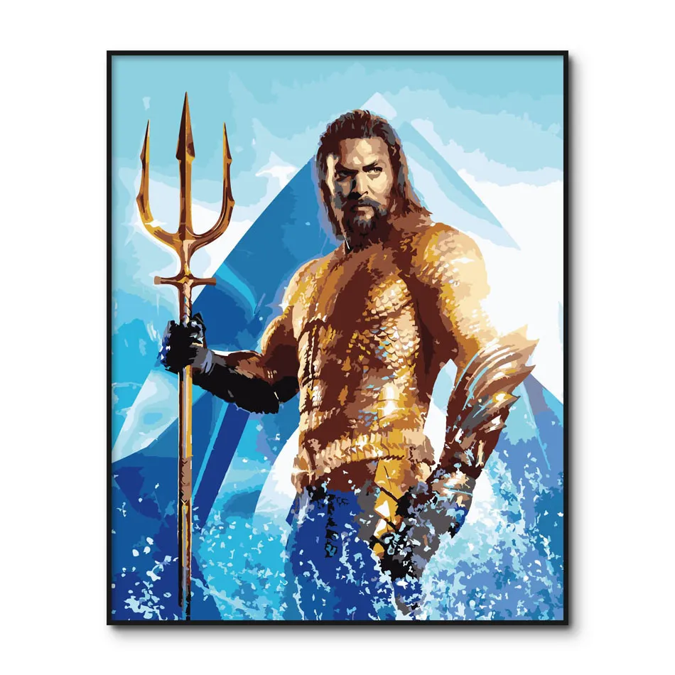 Aquaman картина по номерам принцесса Mear обрамленная маслом Набор для рисования