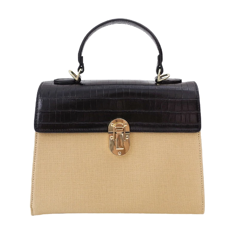 Маленькая Мода крокодиловый узор сшивание холст толстый наплечный ремень сумка