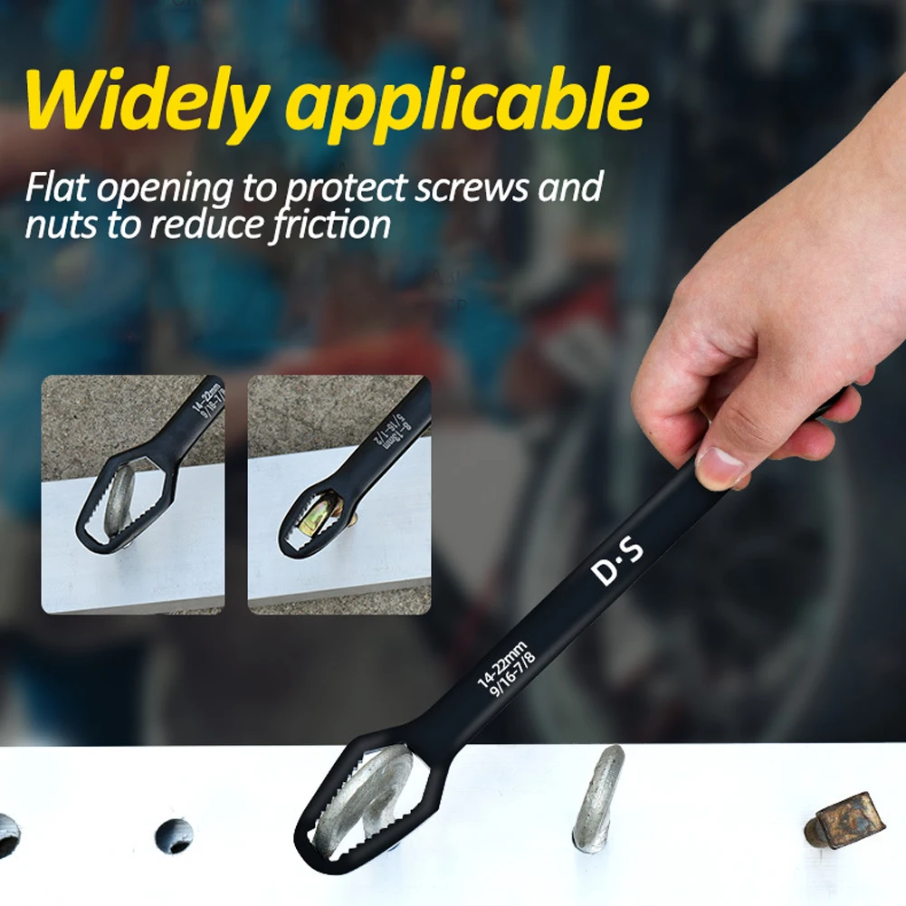 

Chromium Vanadium Steel Double-Head Ratchet Wrench 8-22mm Universal Spanner Screw Nuts Wrenches Hand Tools Repairing Car Bicycle