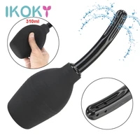 ikoky anal cleaner enema cleaning container vagina cleaner douche head nozzle tip plug anal shower enema bulb