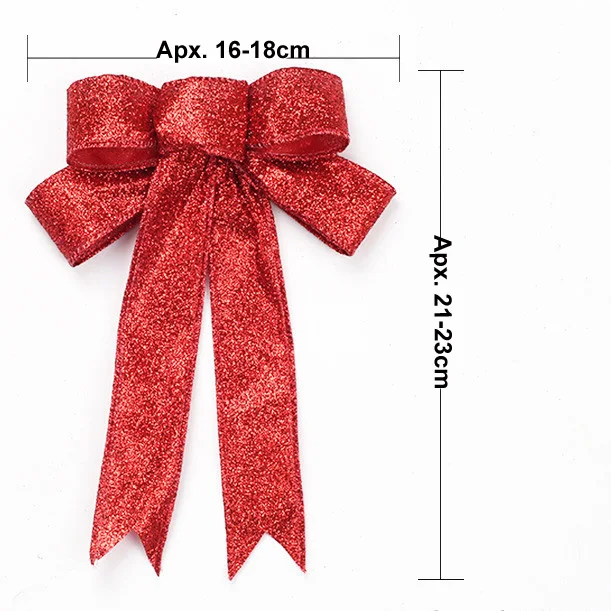 23 см большой Рождественский бант елочные украшения для нового года