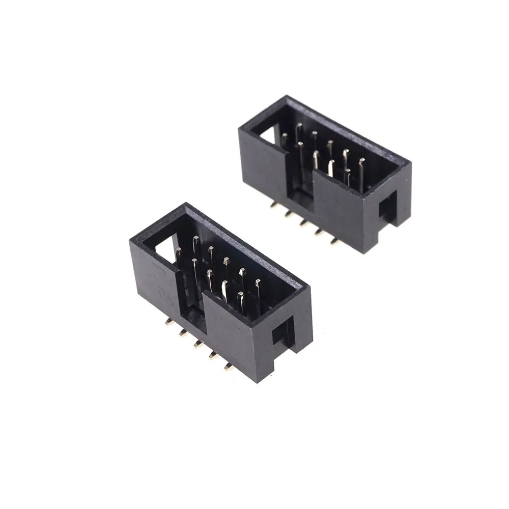 1000 шт. SMT 2 54 мм 2x5 контактов 10 P Корпусная коробка с заглушкой IDC разъем прямой