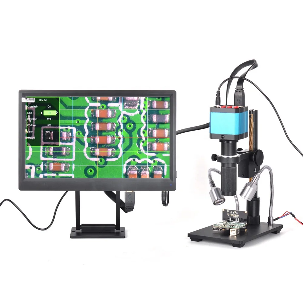 

HD 14 million microscope industrial camera with 11.6 " monitor mobile phone repair detection electron microscope