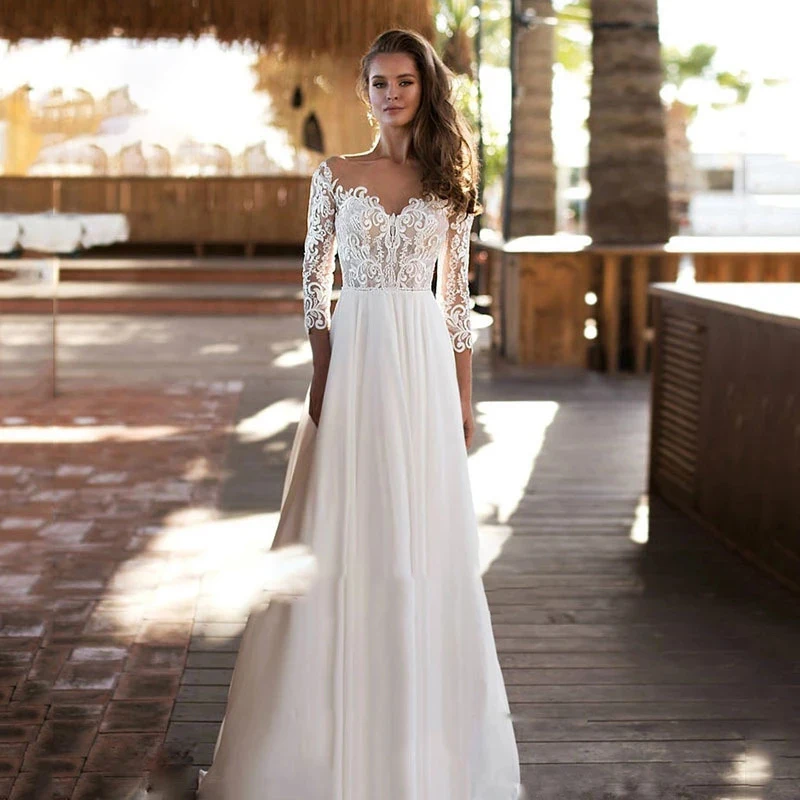 

Luxury A-line Wedding Dresses V Neck Beaded Glamorous Tulle Gowns Sleeveless Sexy High Split Robe De Mariée Tailor-Made