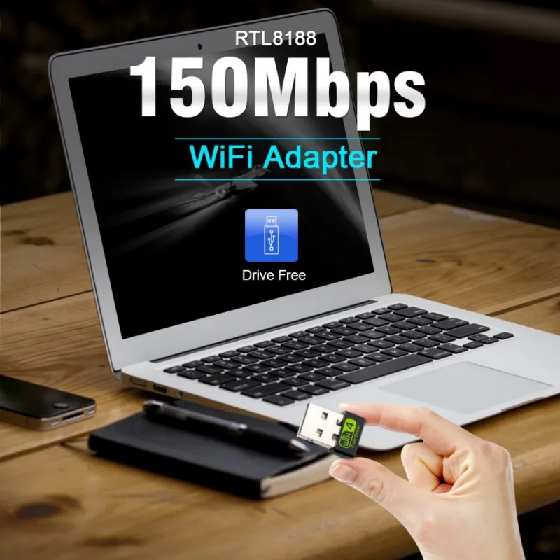 2.4GHz Mini USB Wifi Adapter 150Mbps Ethernet Dongle Network Card Antena Wi-Fi Receiver Free Driver For PC Laptop | Компьютеры и офис