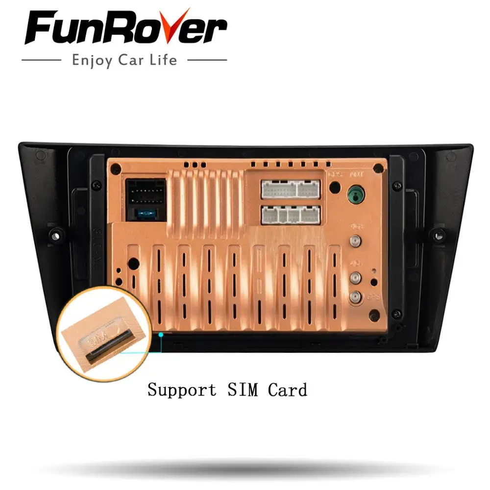 Funrover IPS android 9 0 автомобильный dvd мультимедийный плеер навигация GPS для BMW 320 328 3