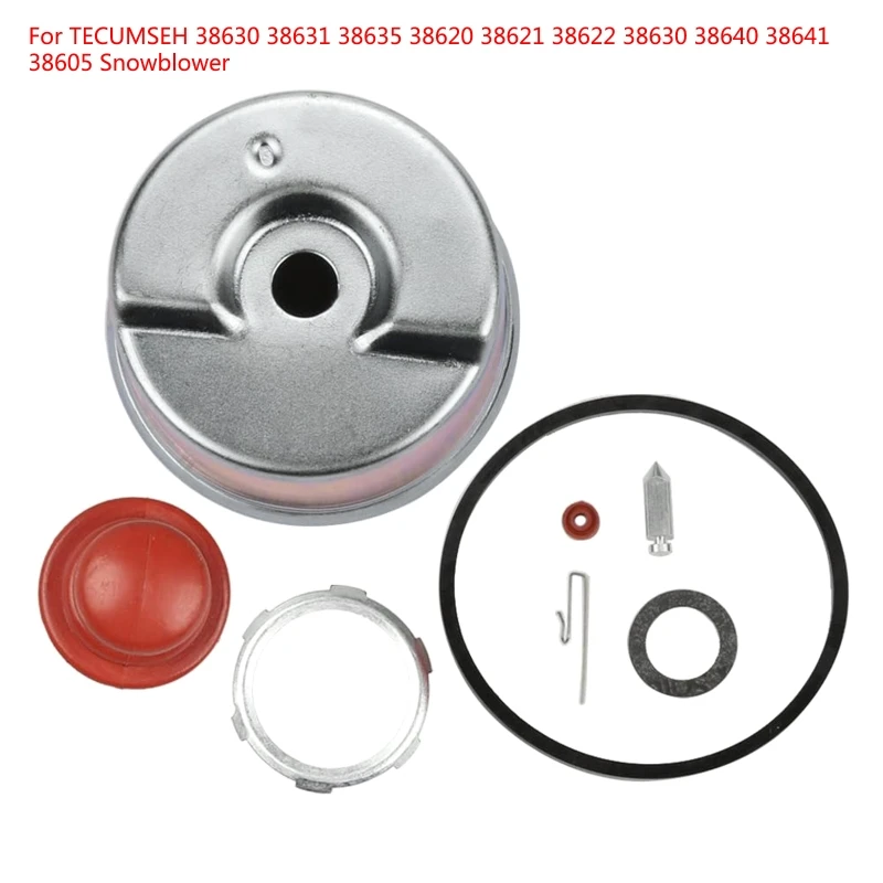 

Carburetor Float Bowl + Needle Seat Kit + Primer Bulb for Tecumseh 631867 631021B 631021A 631021 36045A C7AC