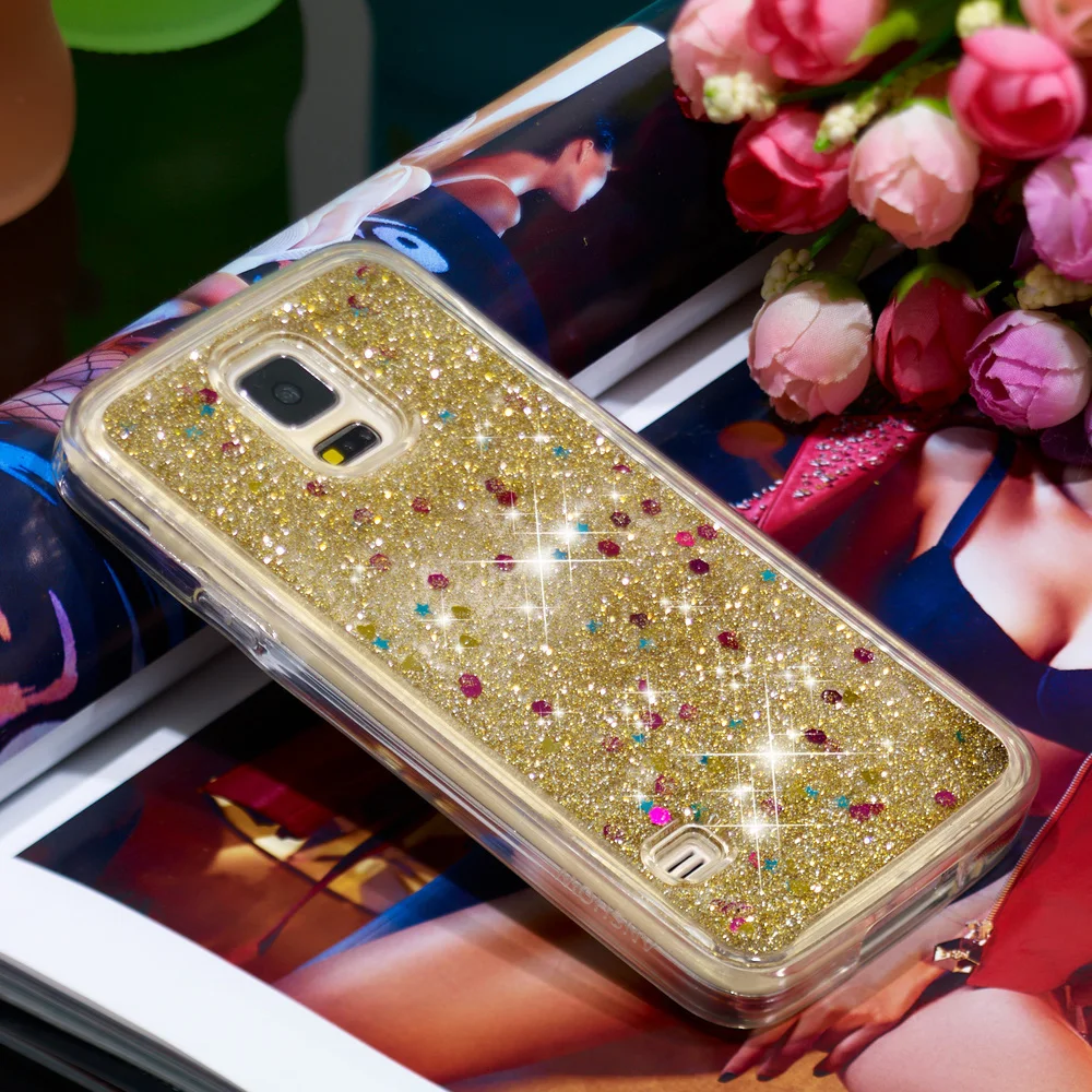 Милый Блестящий динамический чехол для телефона Samsung Galaxy S7 S 7 с жидкостью и