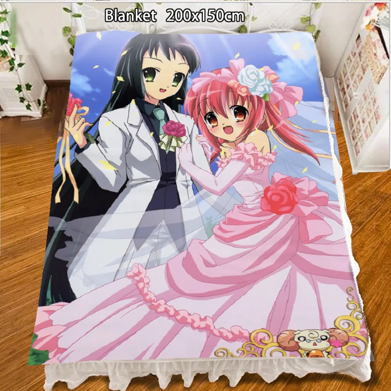 

Anime Fleece Blanket Nanatsuiro Drops Akihime Sumomo Yaeno Nadeshiko quilt carpet soft bedding accessories 200x150cm