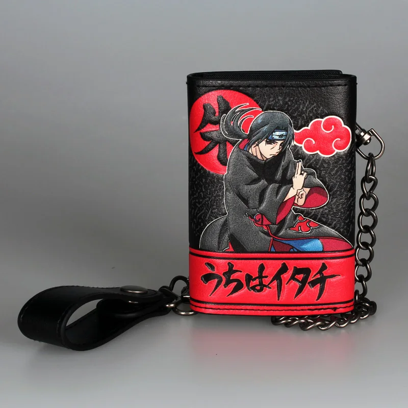 

Men's Trifold Chain Wallet-Sleek and Slim Includes Id Window and Credit Card Holder Anime Purse