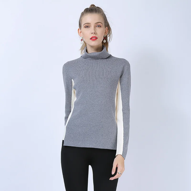 

Women's Turtleneck Sweater All-match England Styles Pullover Slim Base Shirt With Long Sleeve 2020 Autumn And Winter Sweater