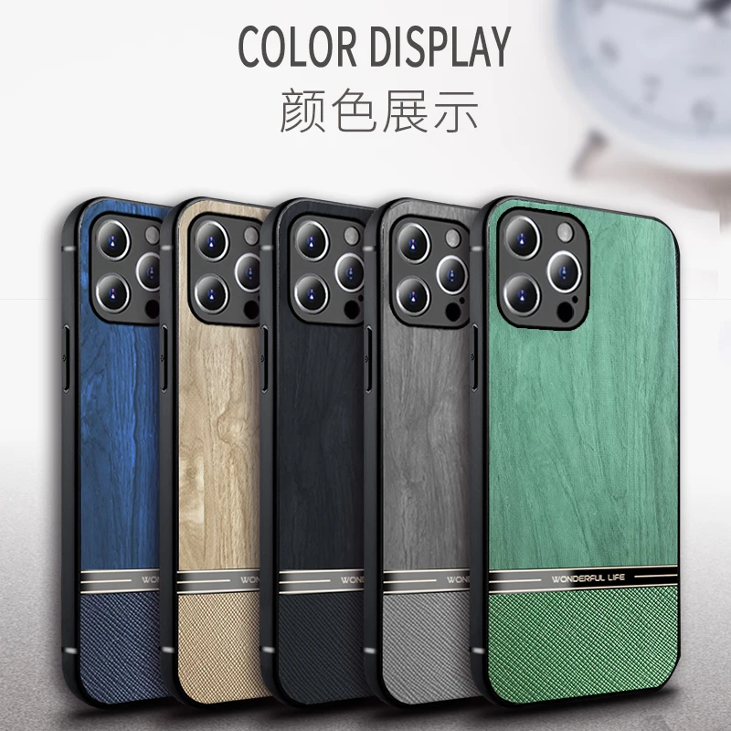 Чехол для Apple iphone 12 11 Pro Max 12Mini модный кожаный защитный чехол с рисунком дерева XS MAX