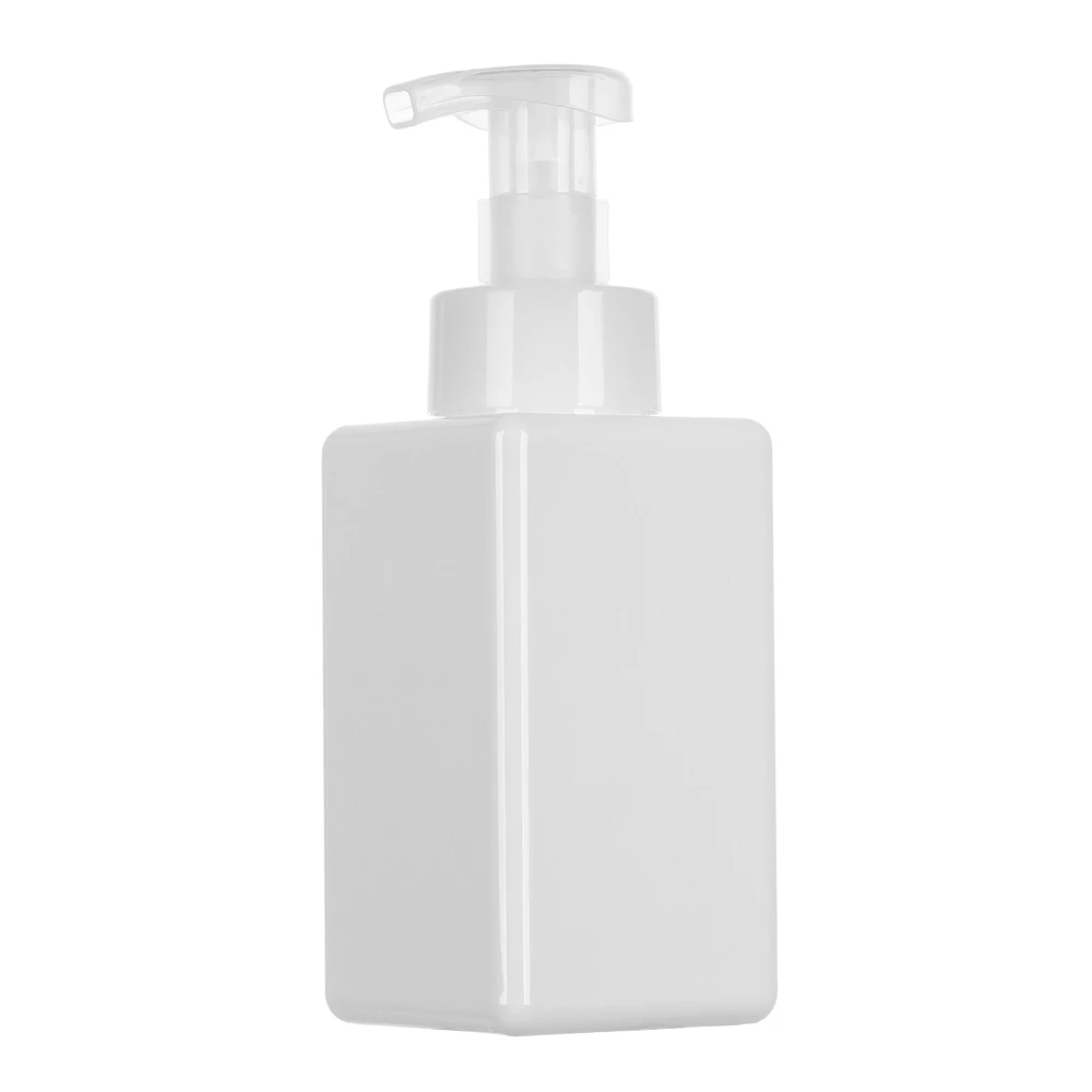 450ml White 250/450 мл портативный дорожный квадратный мусс бутылка для жидкого мыла емкость для лосьона пресс душ косметический красочный дозатор для мыла - Цвет: 450ml White