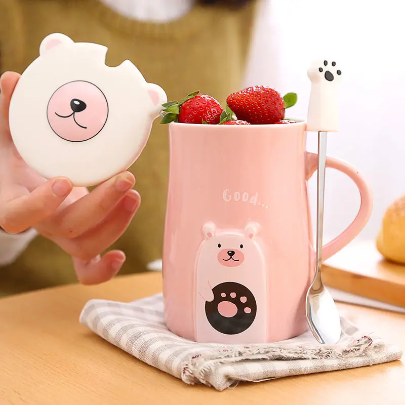 Мультяшная керамическая чашка кофейная семейная для пар праздничные подарочные