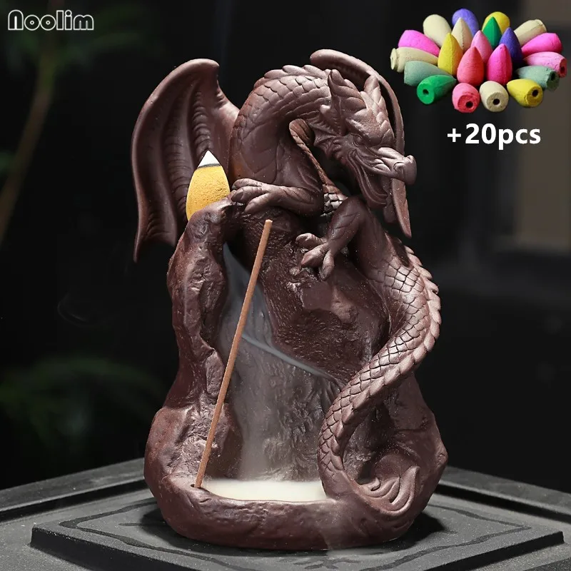 Керамическая орнамент NOOLIM Dragon pterosours украшение для дома с оплавлением сандаловым