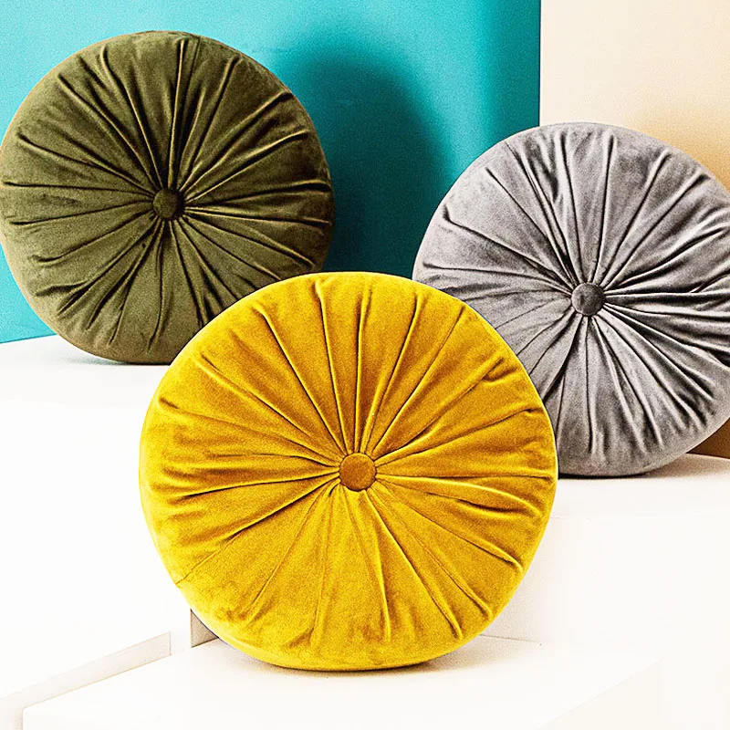 

Круглая подушка в нордическом стиле, украшение для гостиничного номера, утолщенная Подушка для стула, модная Подушка, удобные дышащие коври...