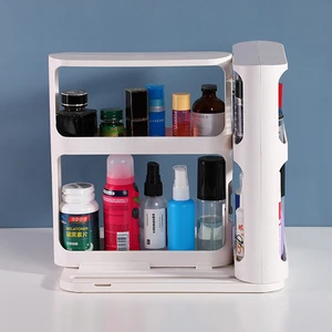 double layer kitchen spice organizer rack multi function rotating seasoning rack spice rack cabinet cupboard kitchen storage free global shipping