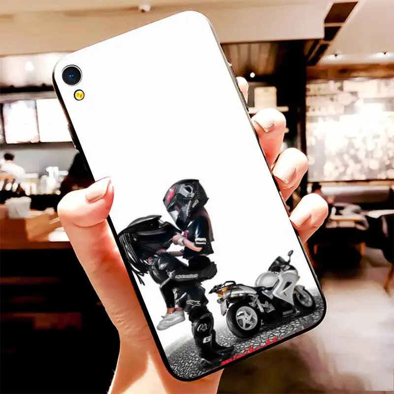 PENHUWAN мультфильм мотоциклетный шлем чехол для телефона Vivo Y91c Y17 Y51 Y67 Y55 Y93 Y81S Y19 Y7S |