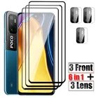 Защитное стекло Poco M3 Pro 5G для Xiaomi Poco X3 NFC, закаленное стекло Xiami F3 X 3, защита экрана Xioami PocoM3, Len пленка для камеры