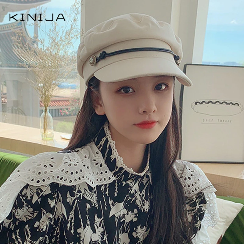 Хлопковый женский берет сезон осень-зима восьмиугольная шапка стильные кепки