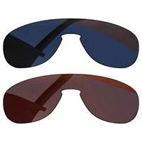 bsymbo 2 pairs pitch black sandy brown polarized replacement lenses for oakley trillbe oo9318 frame