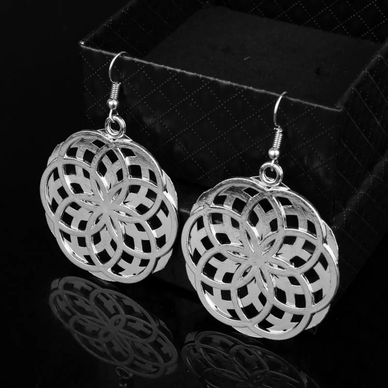Цветок жизни Йога индийские ювелирные изделия серьги древнего племени Таиланд