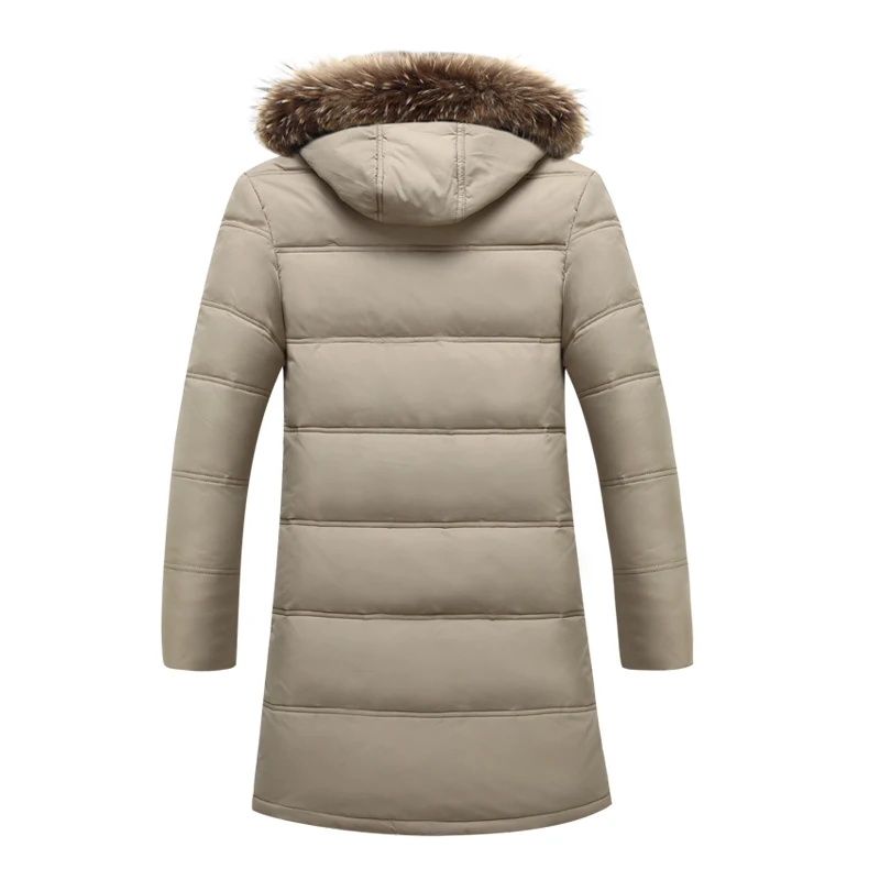 2018 fashions men clothes with long duck down jacket Male winter thickening big yards hat down jackets to keep warm hat coat