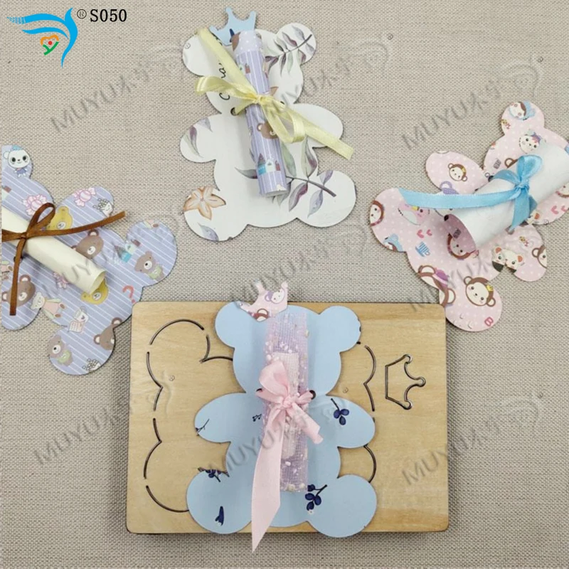 Корона медведь DIY новая деревянная форма для скрапбукинга Толщина/15 8