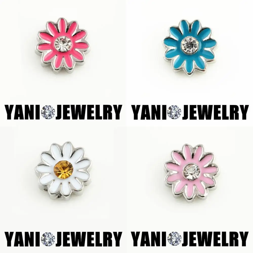 20 шт. белые/розовые цветки маргаритки плавающие шармы для стекла живые женские