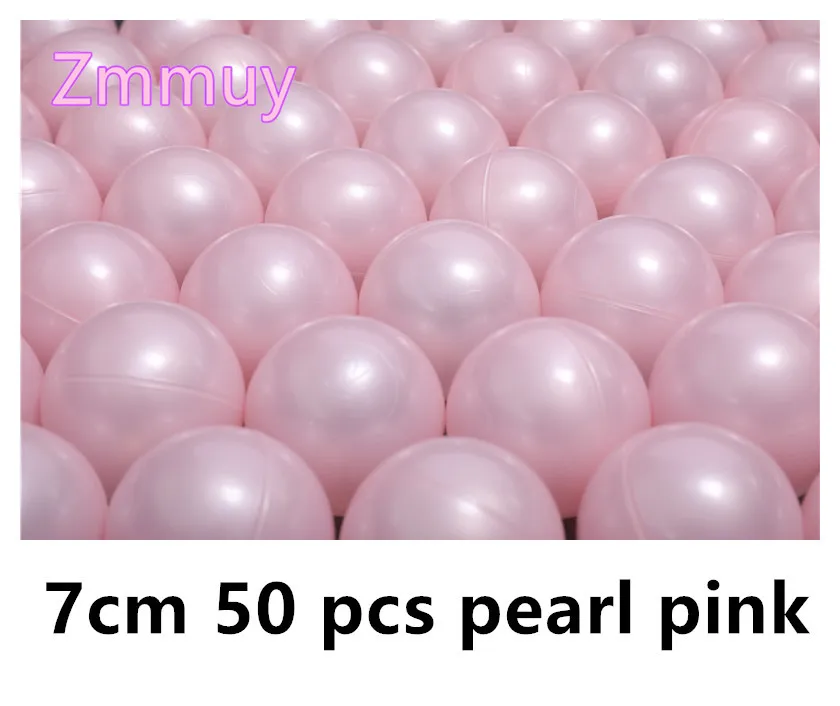 7cm pearl color 50 шт., 7 см, рождественский подарок, красочный шар, мягкий пластик, Океанский шар, забавный, для маленьких детей, для девочек и мальчиков, плавающая игрушка, бассейн, океан, волнистый шар - Цвет: 7cm pearl color