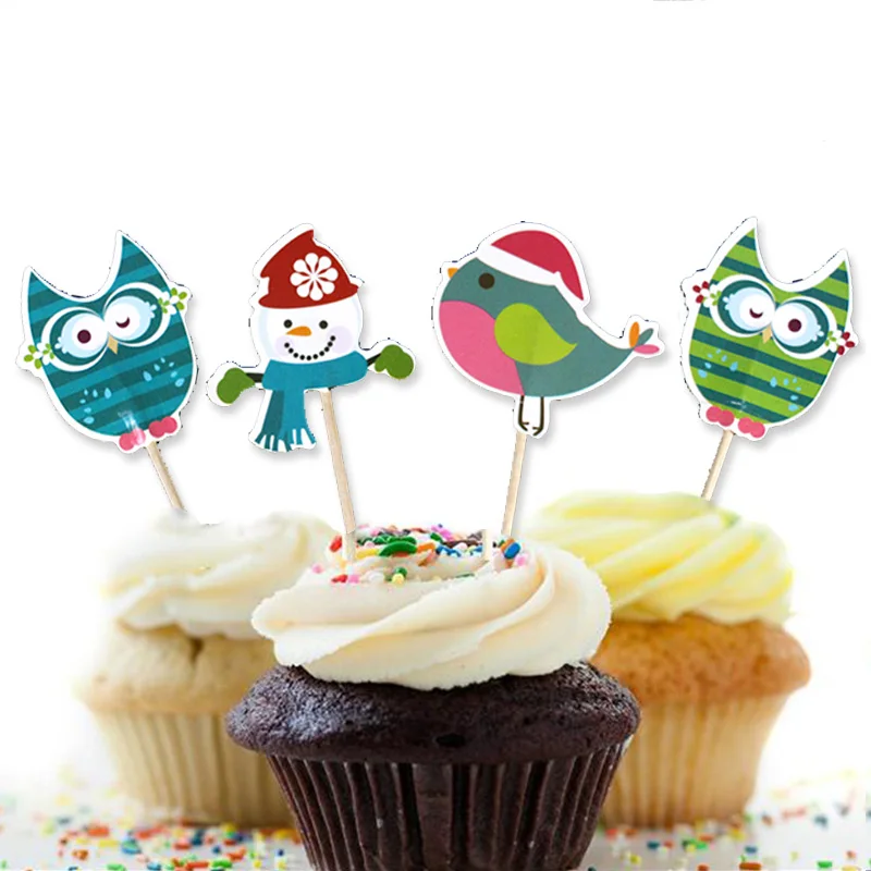 48 шт./лот милый котенок кролики пара Спортивная Тема мультфильм капкейк