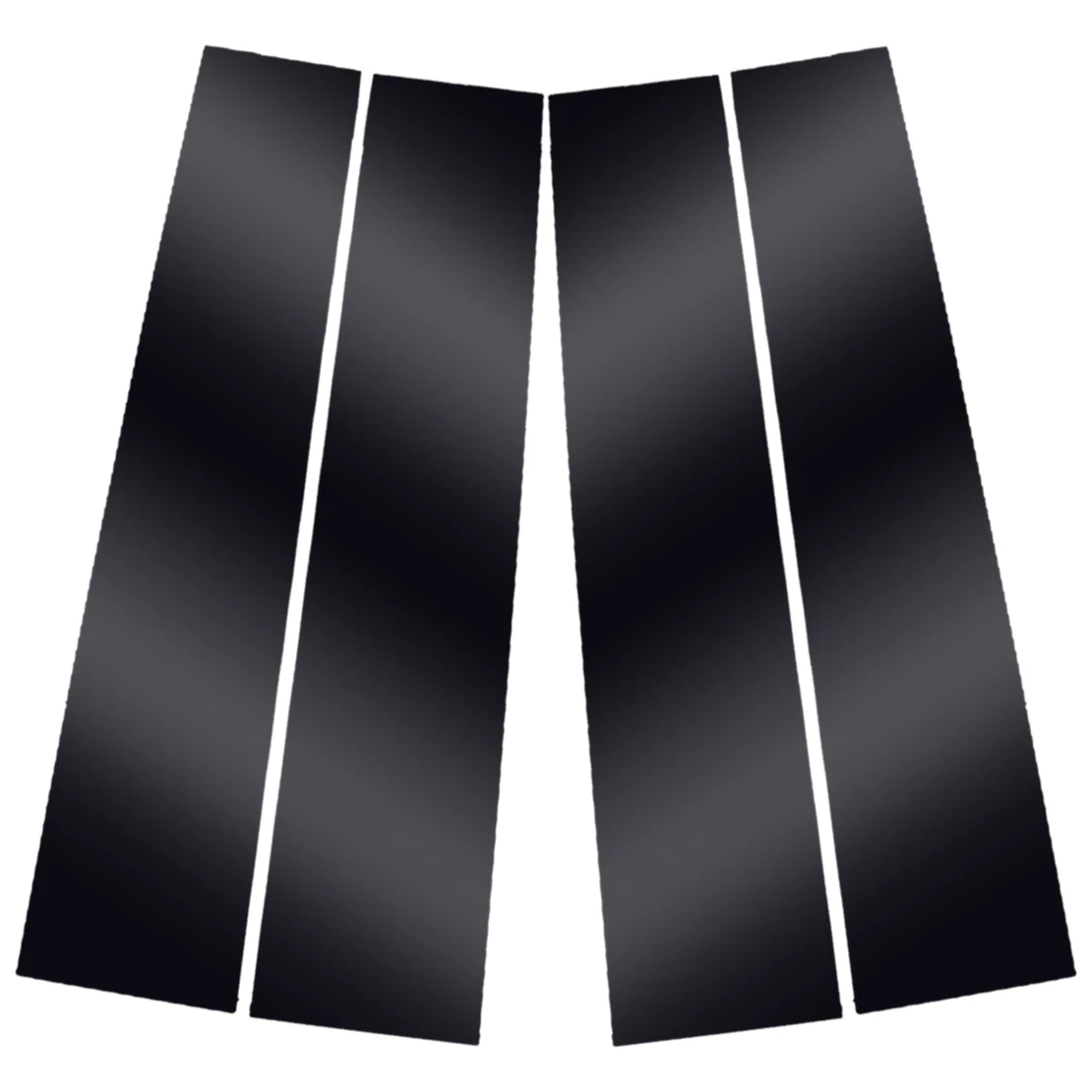

4Pcs/Set Glossy Black Car Door B Pillar Post Cover Trim Fit For Ford F150 Extended Supercab 2004 2005 2006 2007 2008 2009-2014