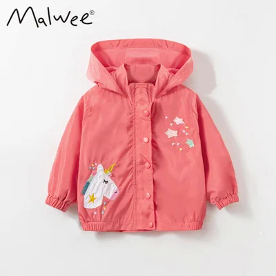 

Children's Autumn and Winter New Girls' Jackets Little Girls Hooded Windbreaker Warm Children's Jackets Toddler Hooded Coats